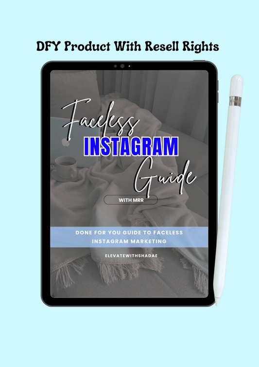 Faceless Instagram Guide ( With Resell Rights)